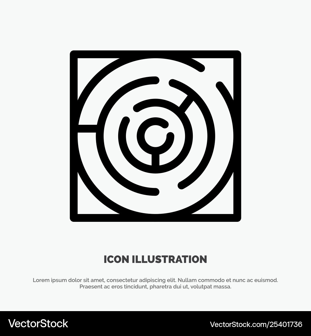 Maze map labyrinth strategy pattern line icon vector image