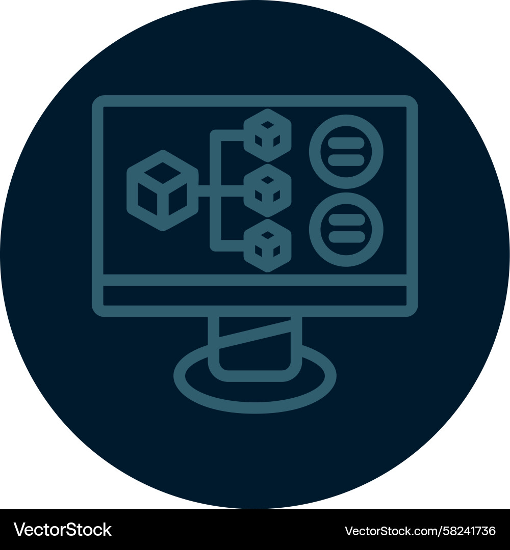 Multi-Colored Distributed Line Icon Vector Image