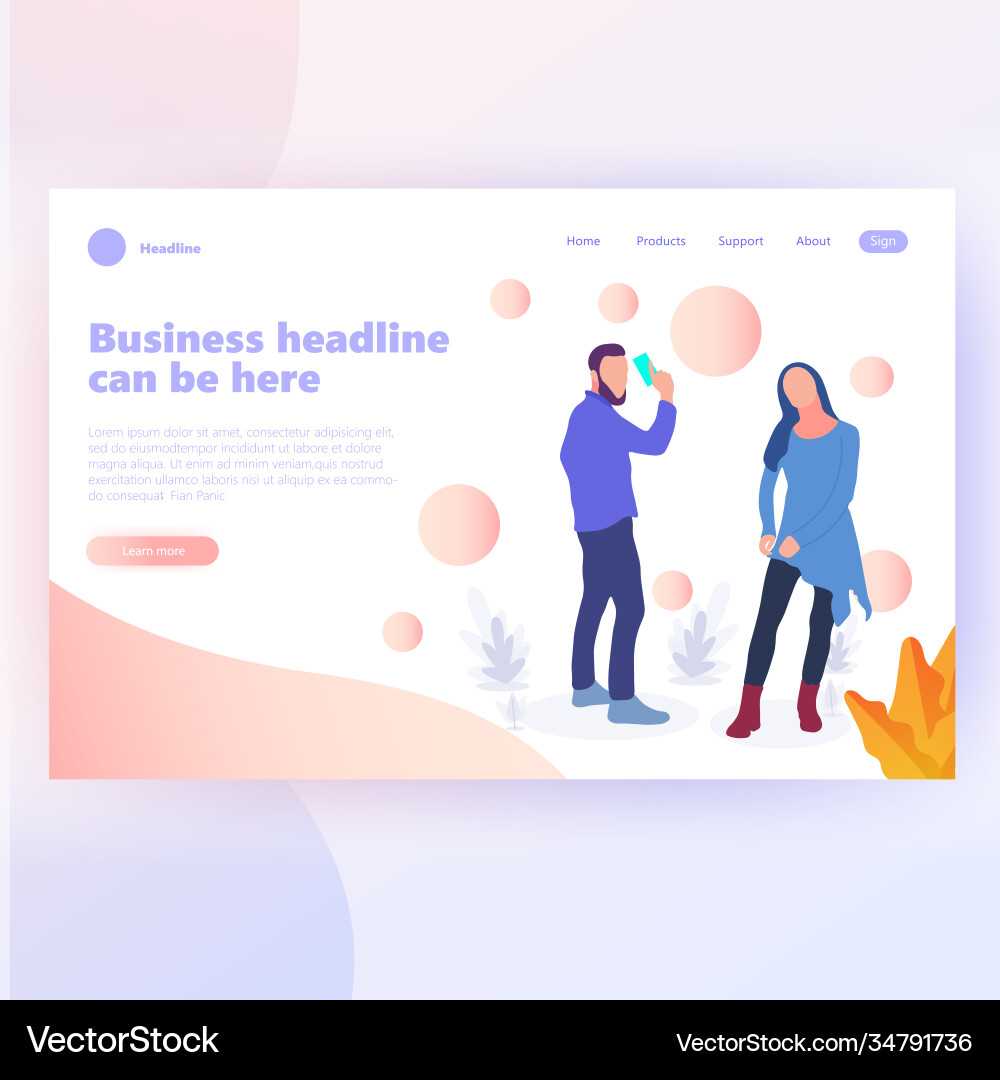 People work in a team and interact with graphs vector image