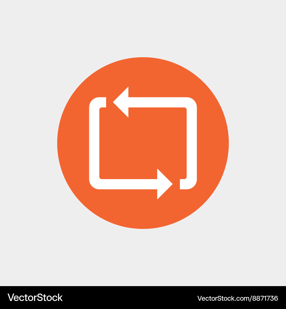 Repeat icon loop symbol refresh sign vector image