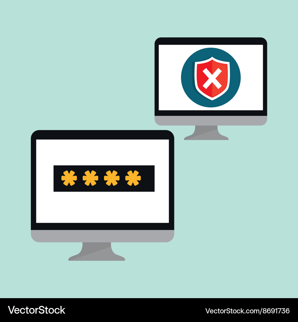 Security system design technology vector image