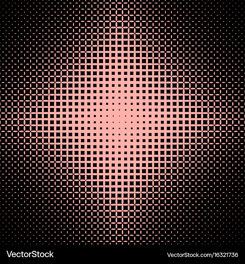 Symmetrical halftone ellipse grid pattern vector image