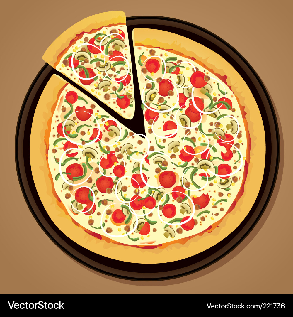 Tasty Pizza Slice Vector Image