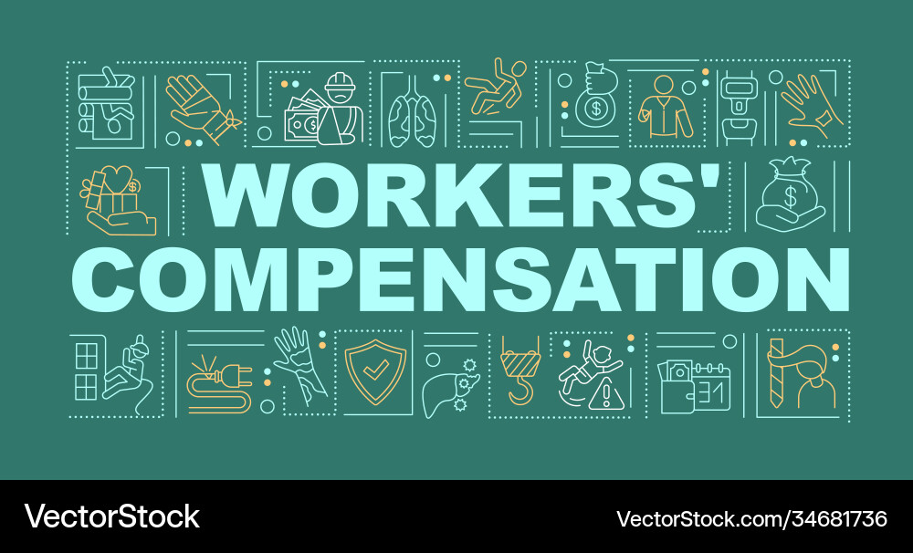Workers compensation program word concepts banner Workers compensation program word concepts banner vector image