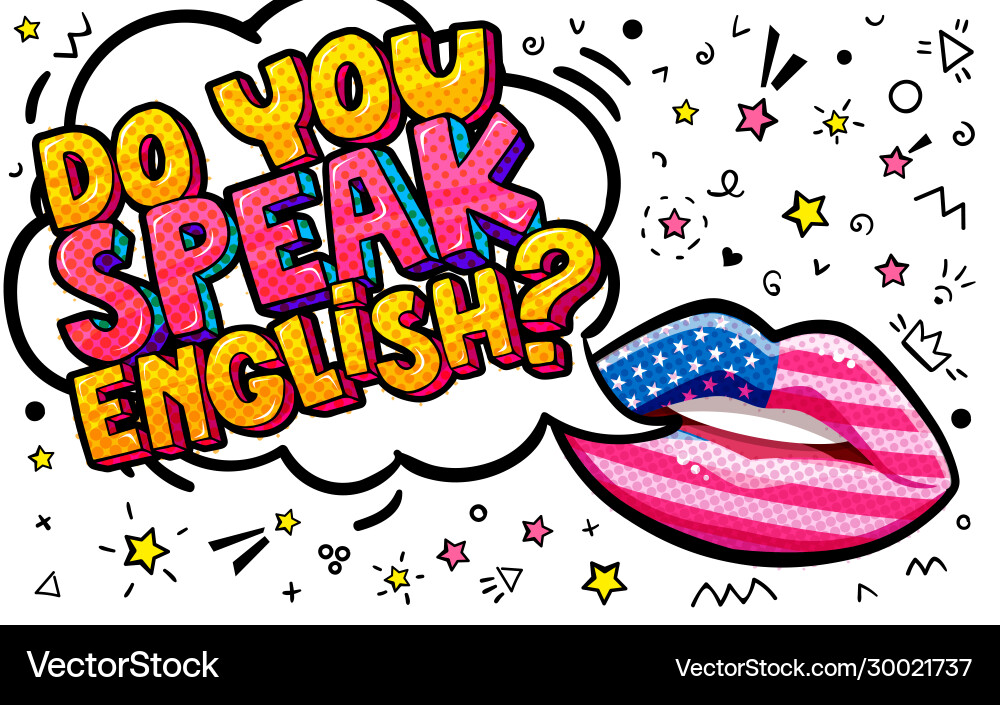 American Flag Speech Bubble Vektorbild