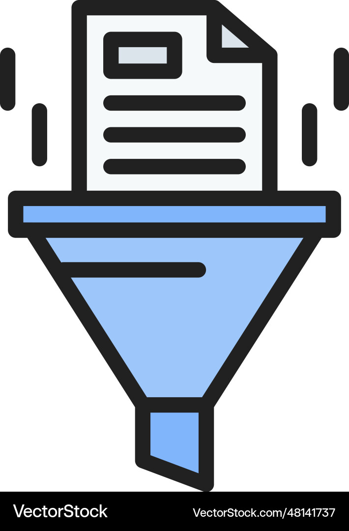 Data filtering system icon image Vector Image