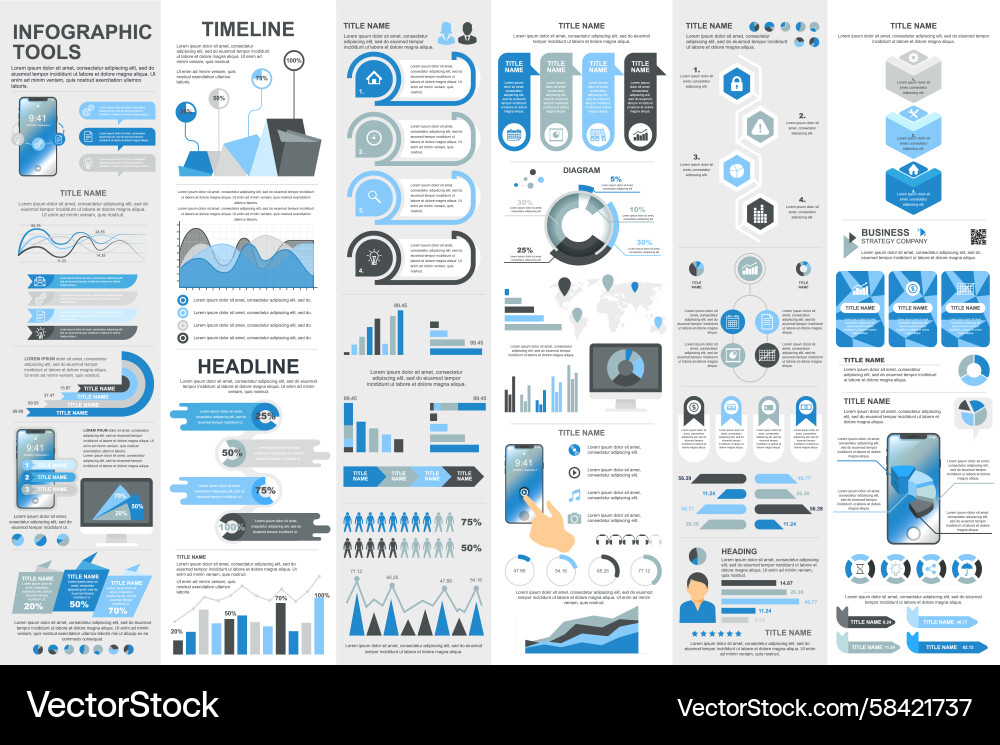 Data Visualization Elements Vector Image