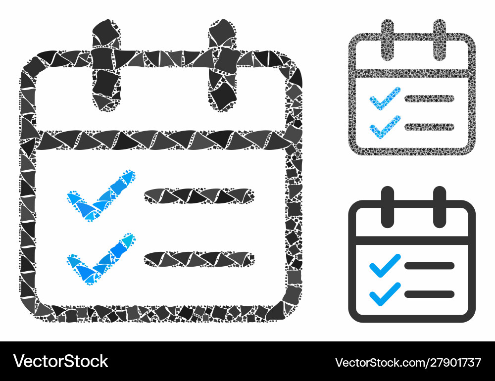 Day tasks composition icon humpy items Day tasks composition icon humpy items vector image