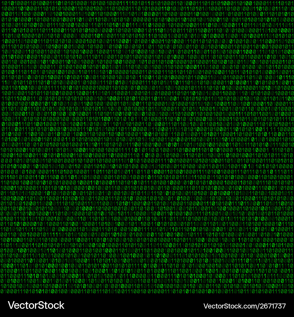 Grüner Code Hintergrund - Binary Texture vektorbild