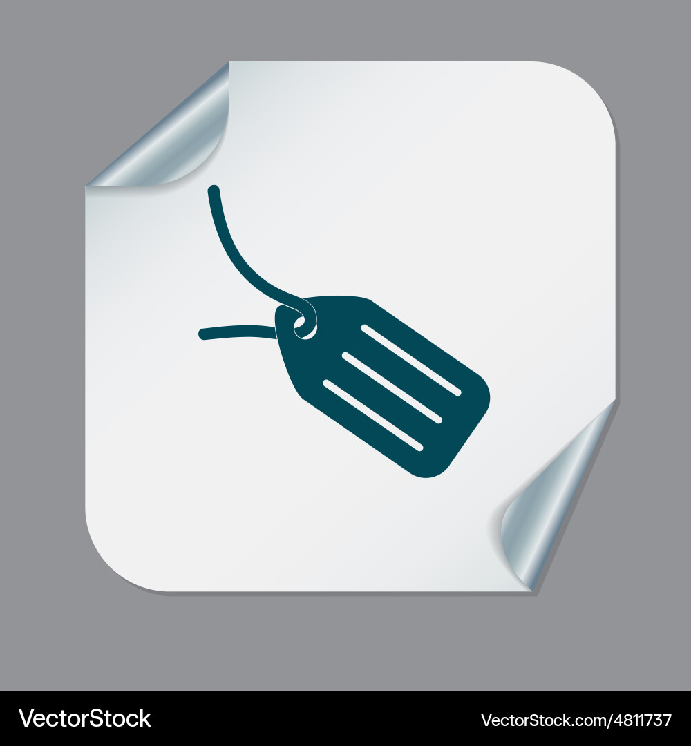 Label icon button vector image