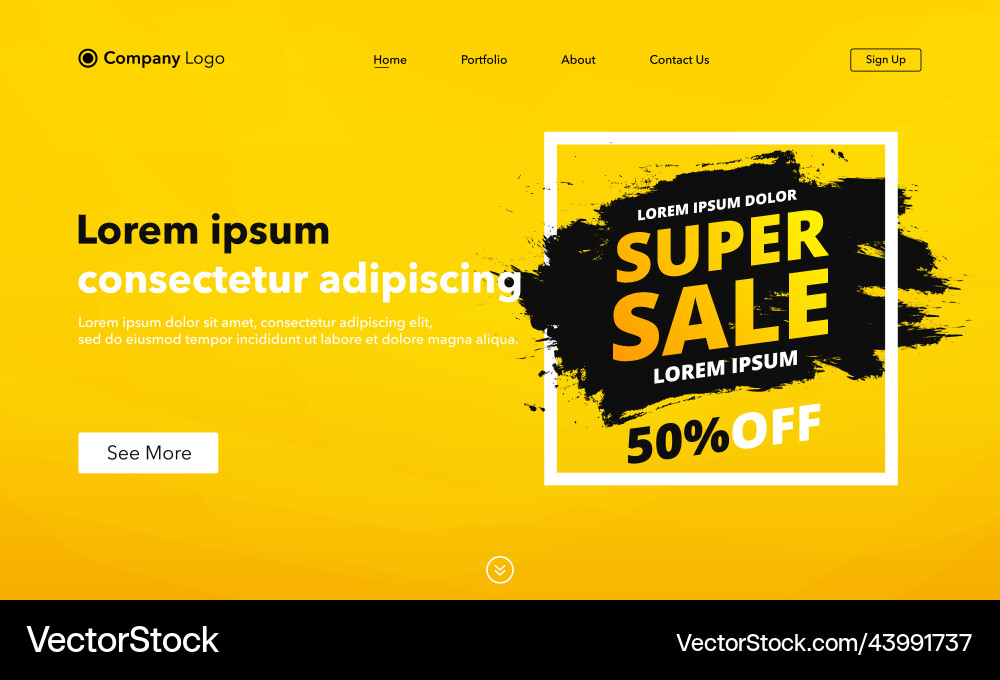 Landing page abstract background website template Landing page abstract background website template vector image