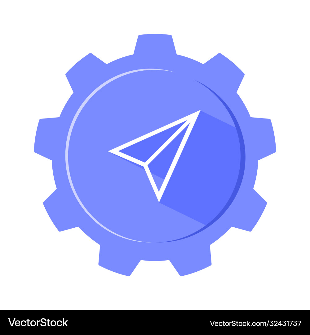 Message icon and gear for your web site Vector Image