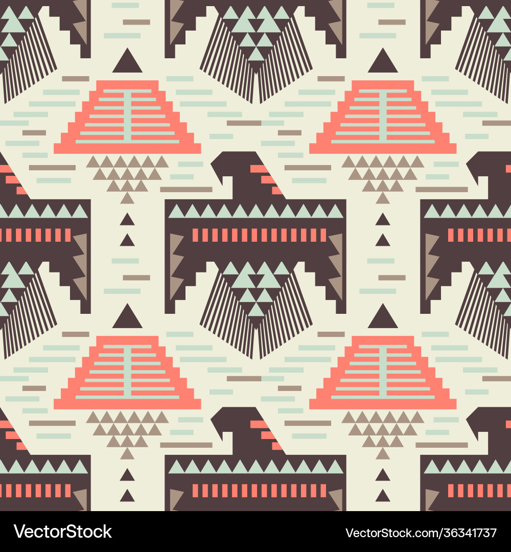 Native american seamless pattern Native american seamless pattern vector image