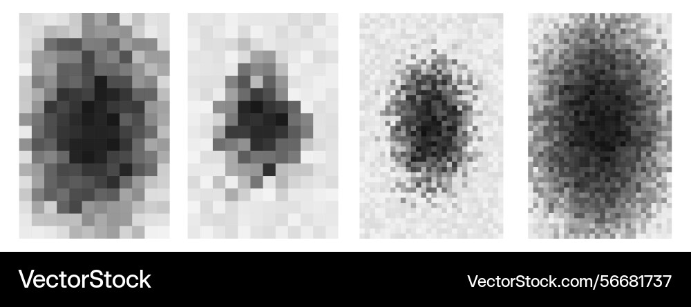 Pixelated censor noise blob abstract neural Pixelated censor noise blob abstract neural vector image