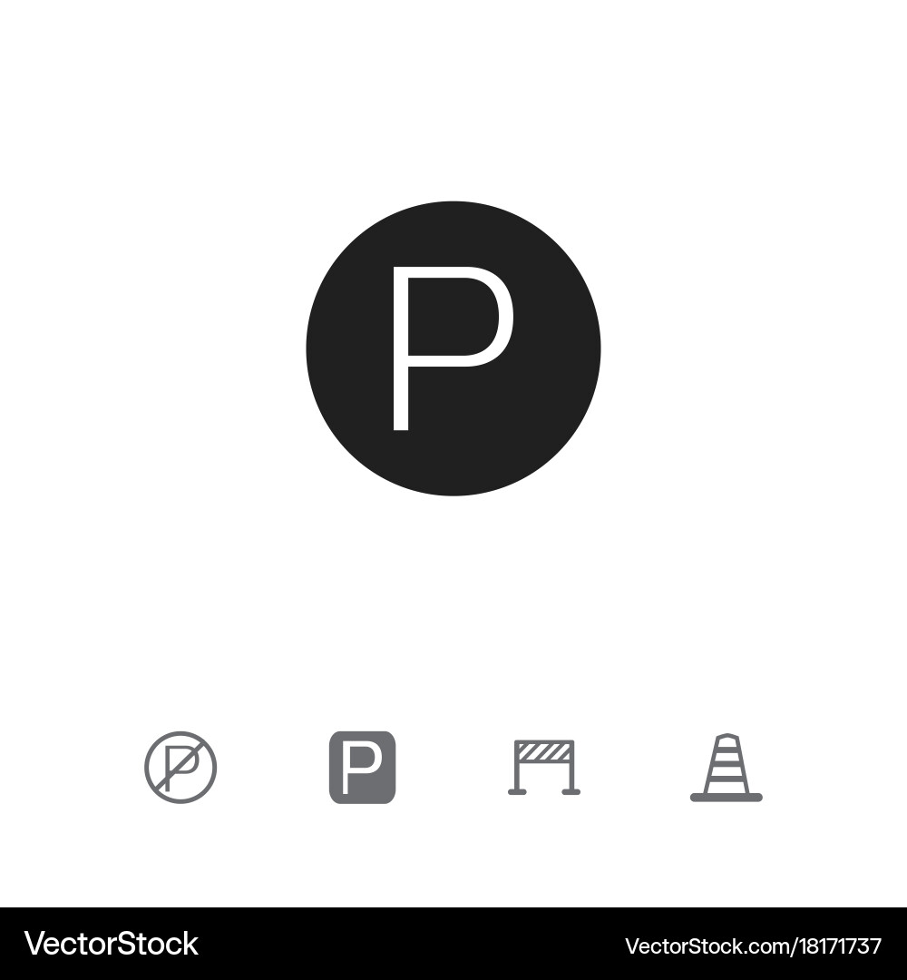 Set of 5 editable map icons includes symbols vector image