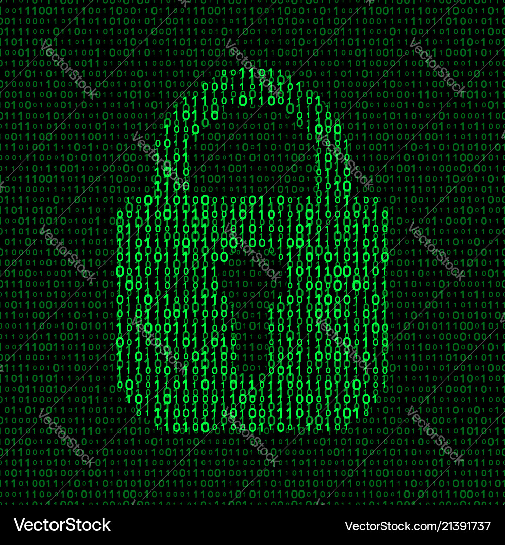 Sicherer Datenschutz - Padlock & Binary Vektorbild