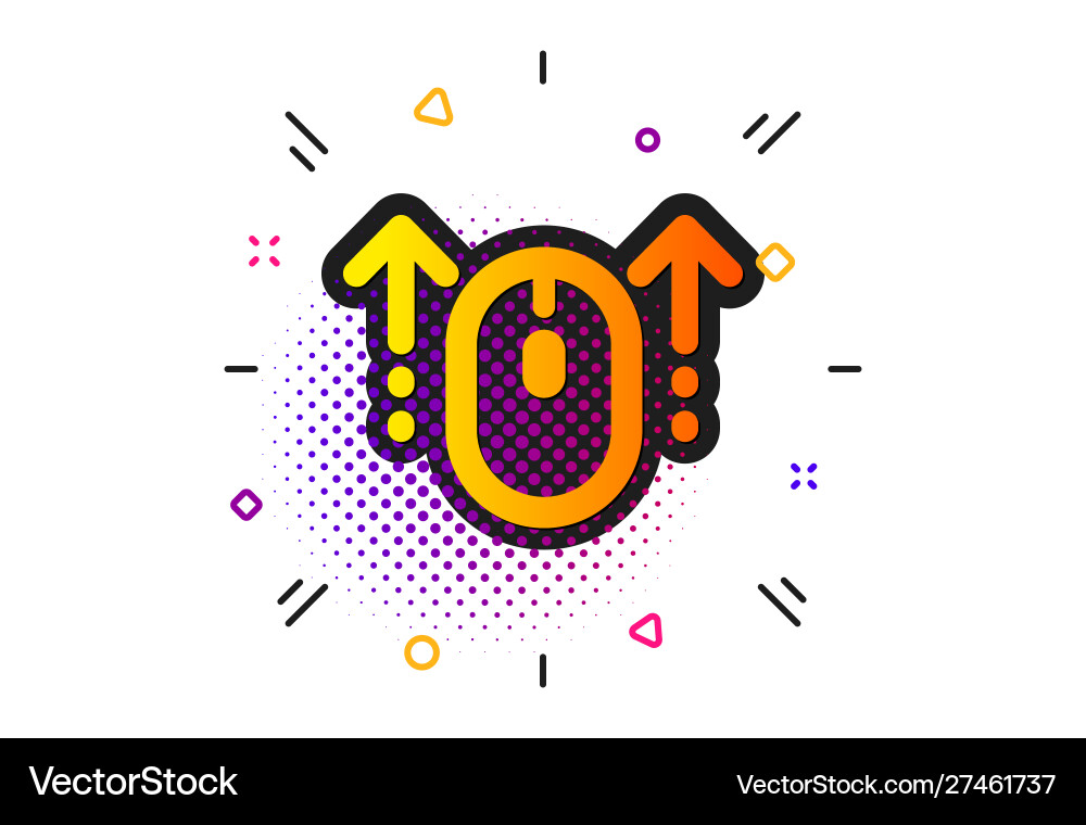 Swipe up mouse icon scrolling arrow sign landing Vector Image