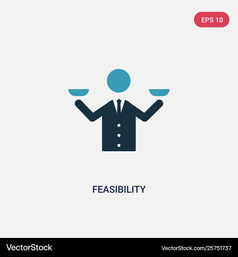 Two color feasibility icon from user concept Two color feasibility icon from user concept vector image
