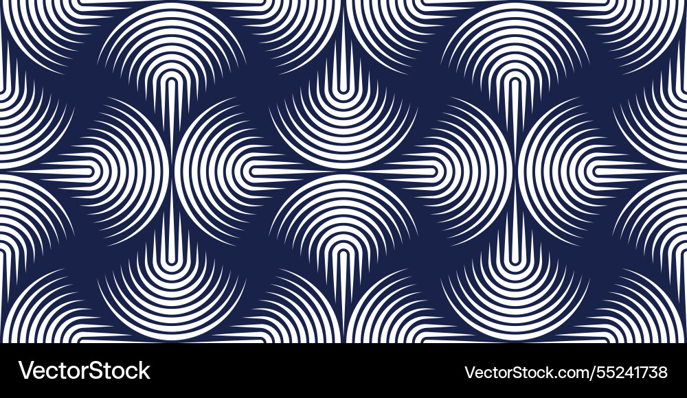 Abstract geometric seamless pattern hypnotic Vector Image