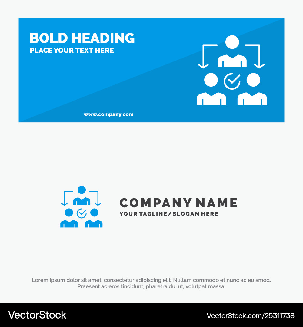 Assignment delegate delegating distribution solid vector image