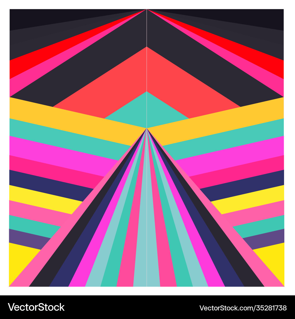 Colorful geometric and curve background pattern Vector Image