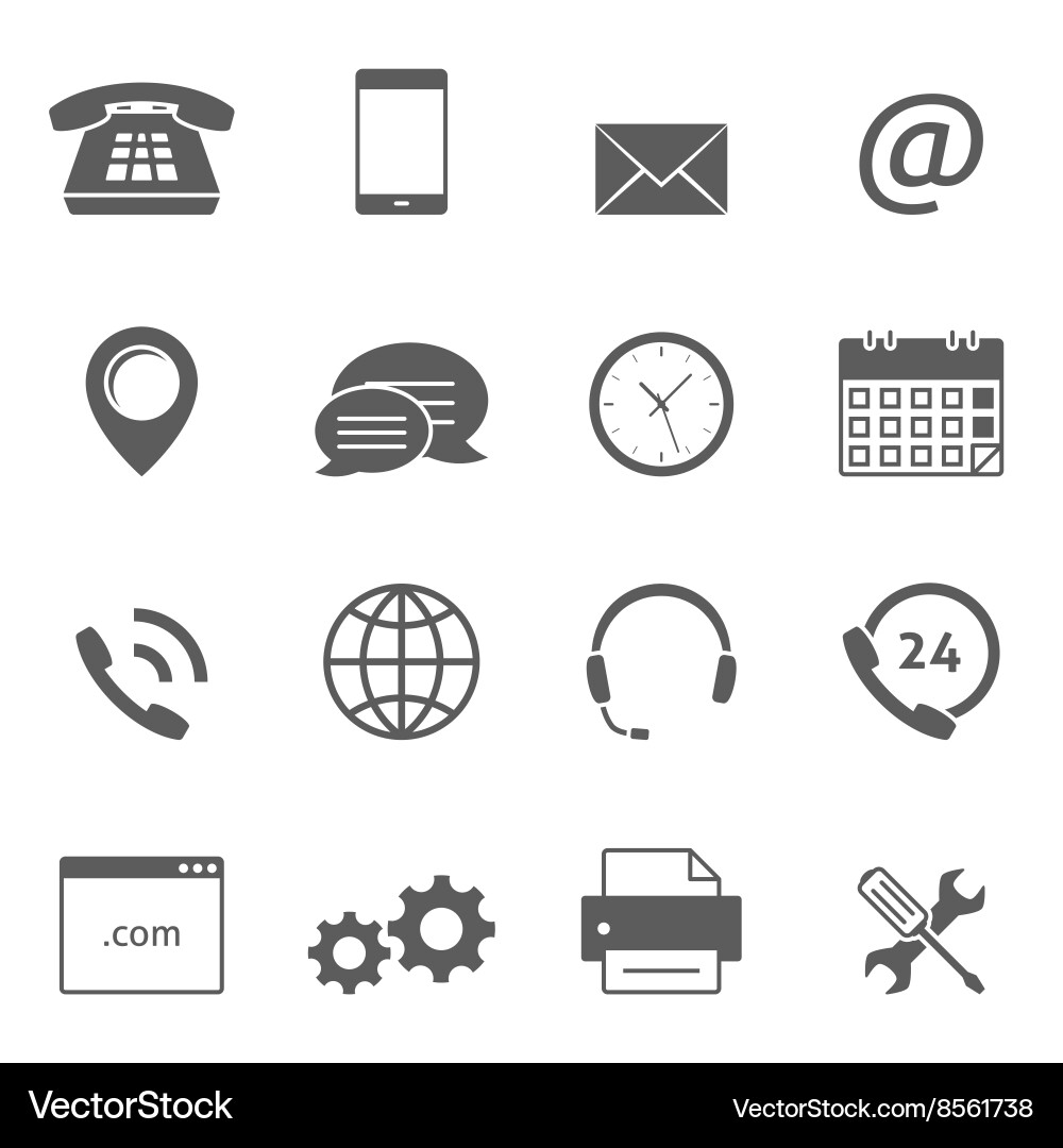 Contact Icons - Communication Vector Image