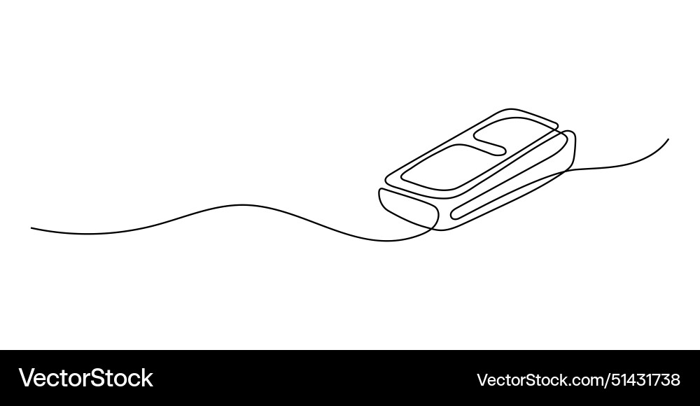 Continuous one single line drawing of pos payment Continuous one single line drawing of pos payment Vector Image