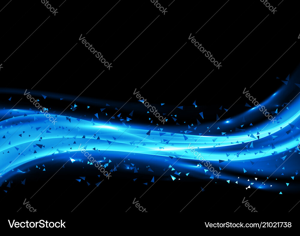 Dynamic Blue Wave Speed Particle Background vector image