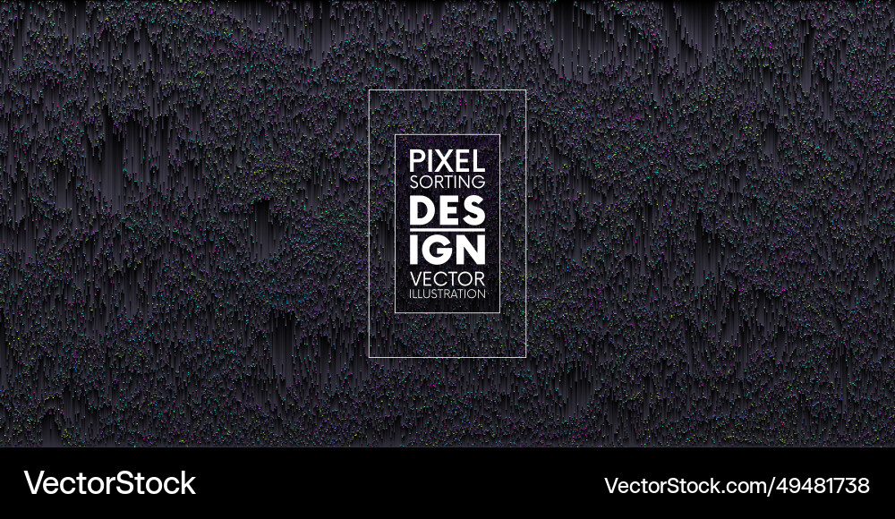 Futuristic pixel sorting glitch art design Futuristic pixel sorting glitch art design vector image