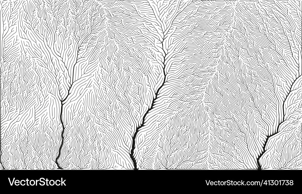 Growth pattern generative branching structure vector image