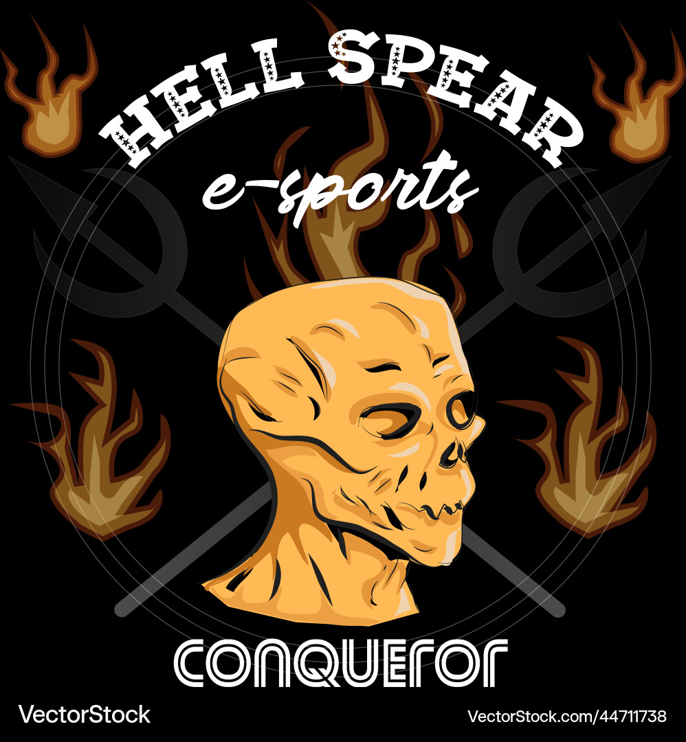 Hell spear conqueror e-sport team sign Hell spear conqueror e-sport team sign vector image