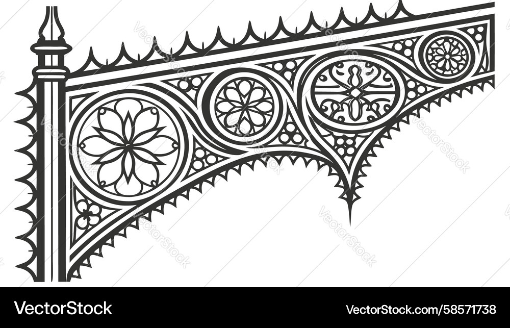 Intricate Scroll Border Element Vector Image