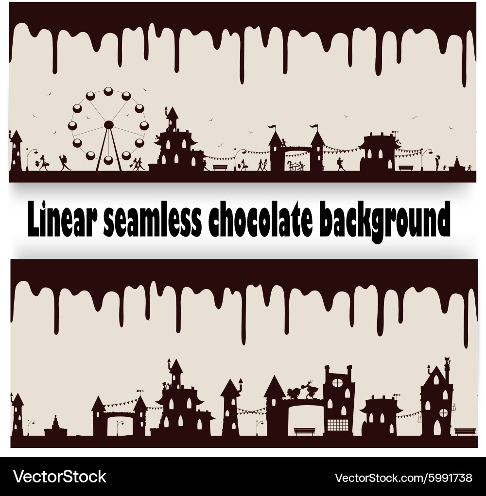 Isolated seamless repeatable melted flow down vector image