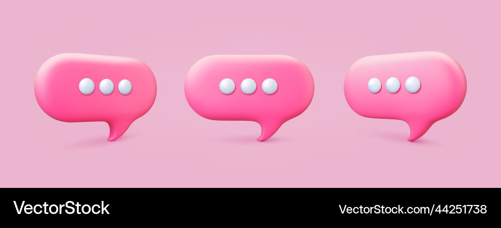 Message network 3d speech bubbles voice balloons Message network 3d speech bubbles voice balloons vector image