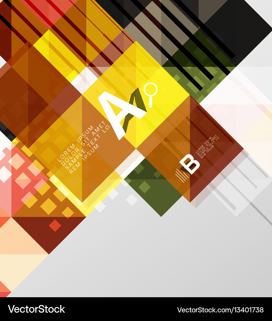 Minimalistic square shapes abstract background Vector Image