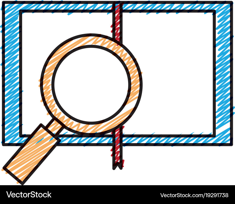 Notebook with magnifying glass Vector Image