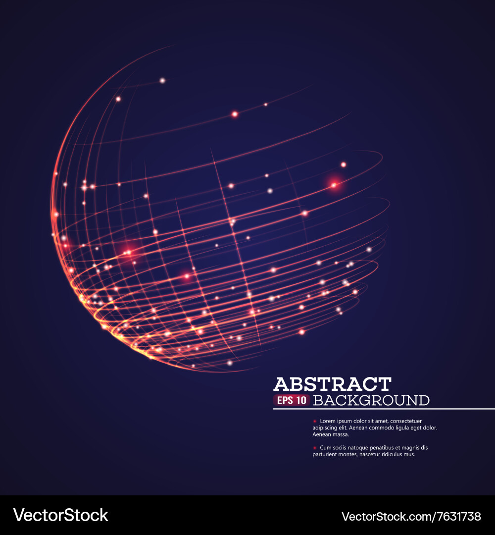 Point and curve constructed the sphere wireframe Vector Image