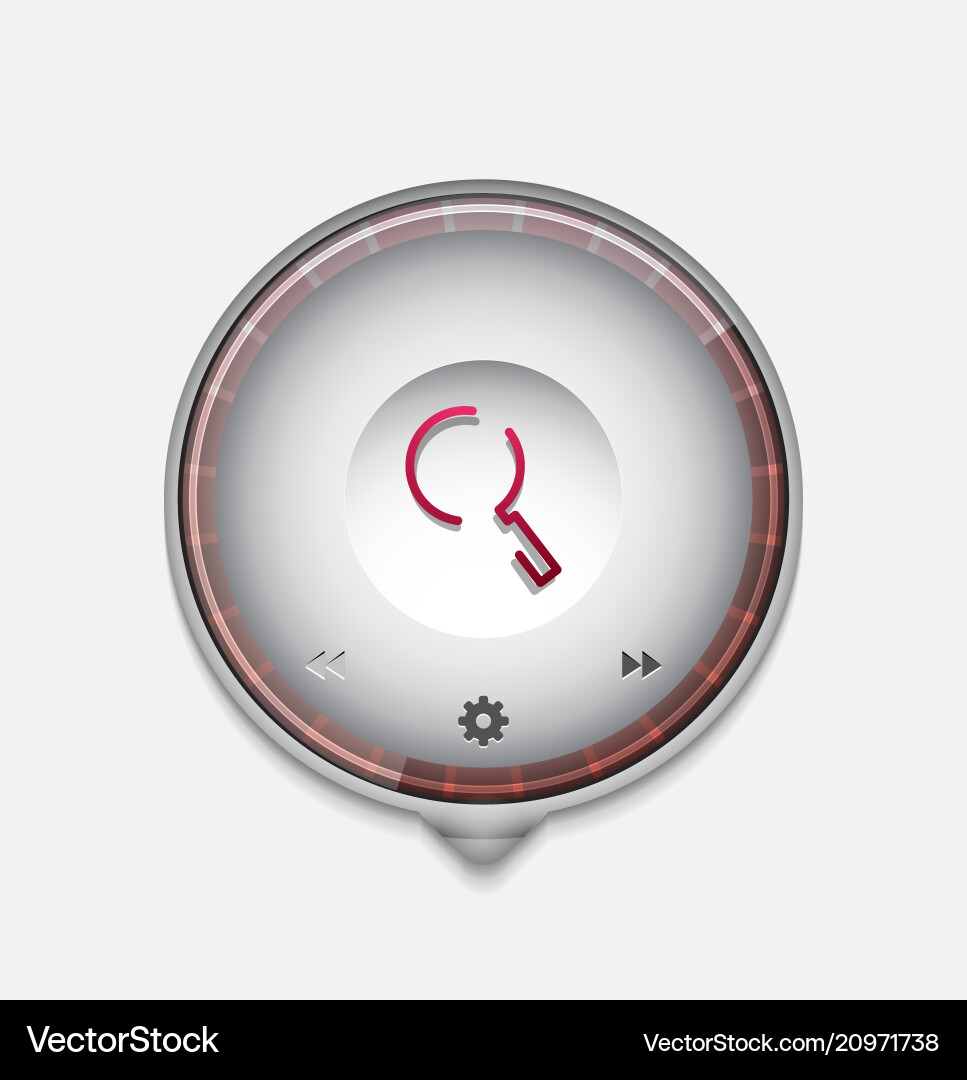Search magnifier web button magnify icon modern Vector Image
