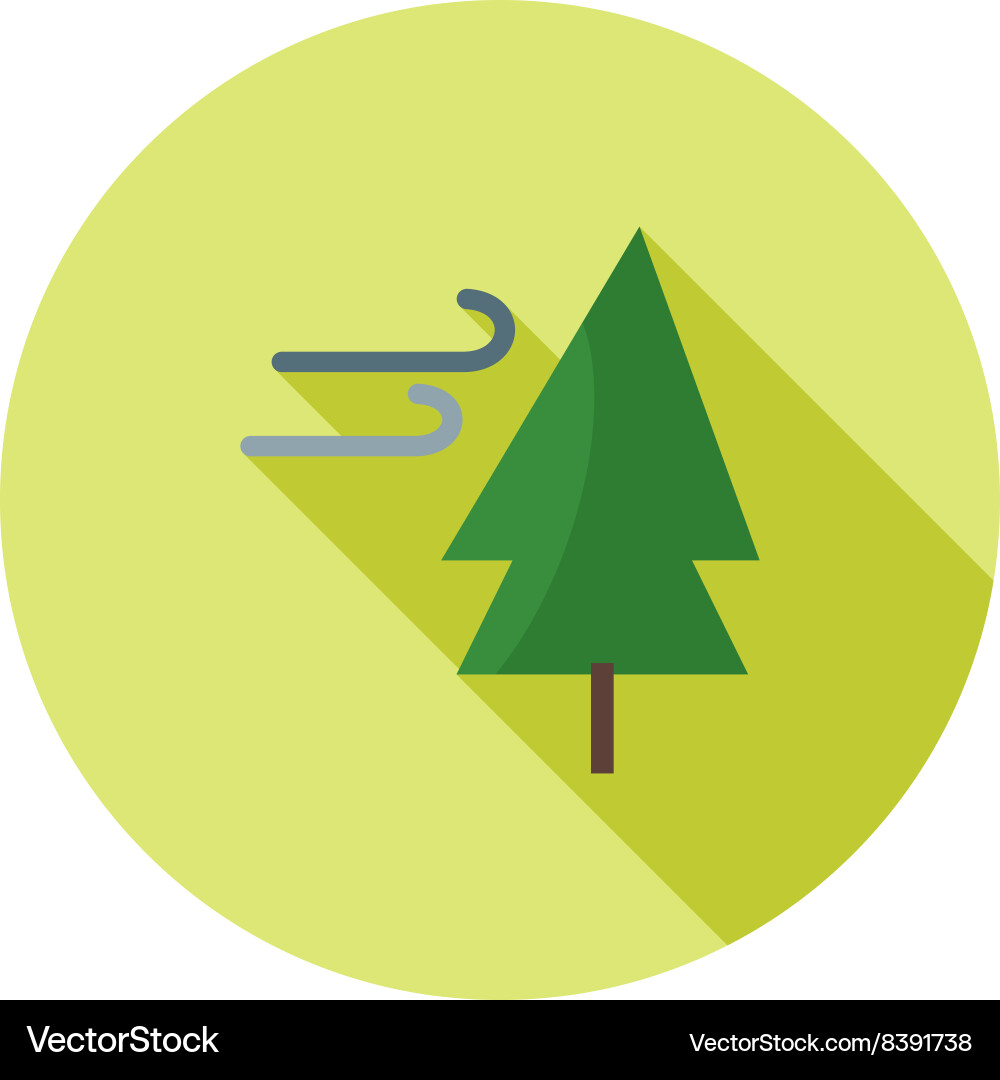 Tree with wind Vector Image