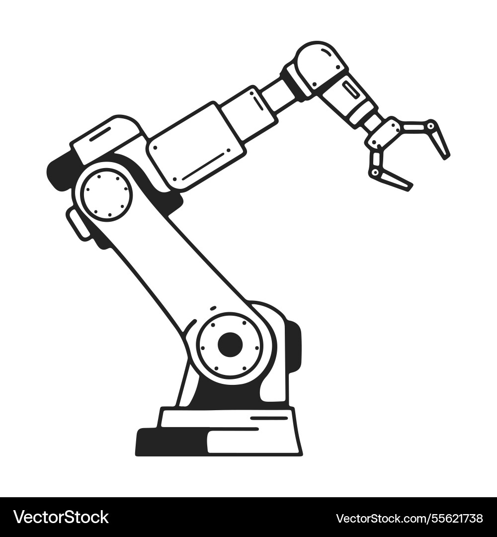 Usable robot arm icon isolated easily Vector Image