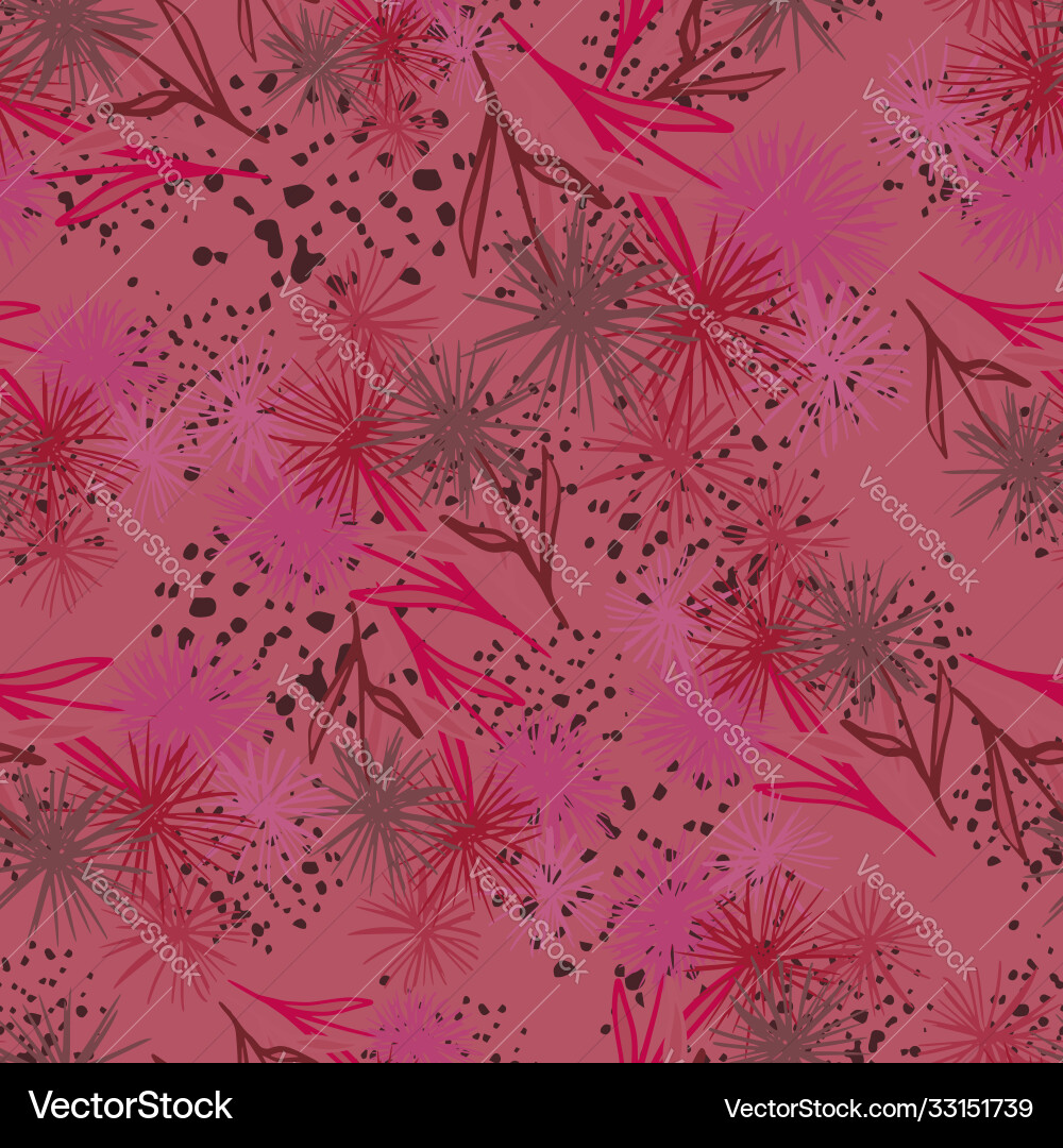 Abstract dandelion shapes seamless pattern random Abstract dandelion shapes seamless pattern random vector image