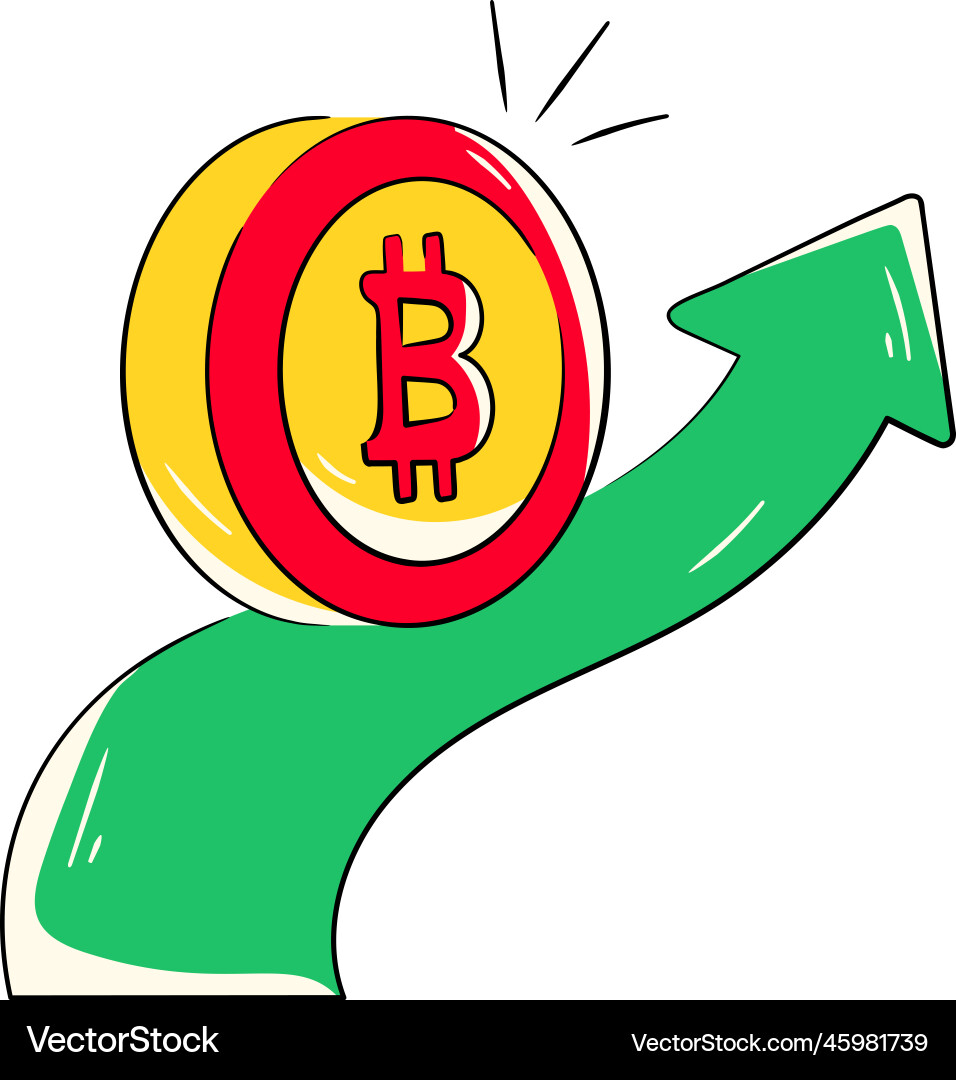 Bitcoin growth (45981739) – Royalty-Free Vector | VectorStock