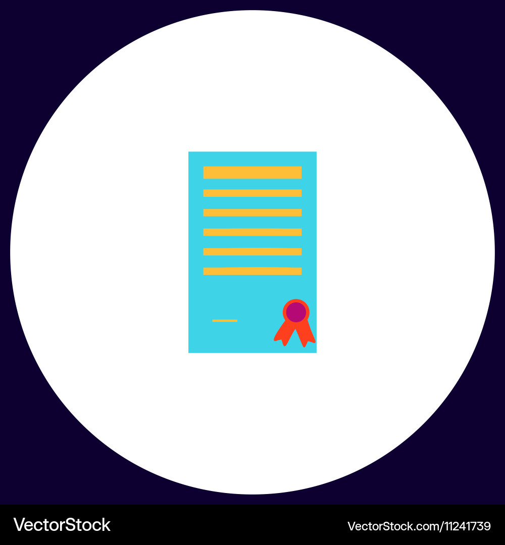 Certificate computer symbol Certificate computer symbol vector image