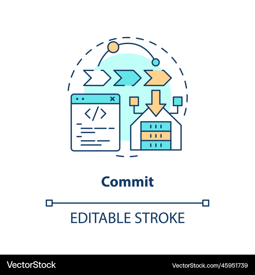 Commit concept icon Commit concept icon vector image