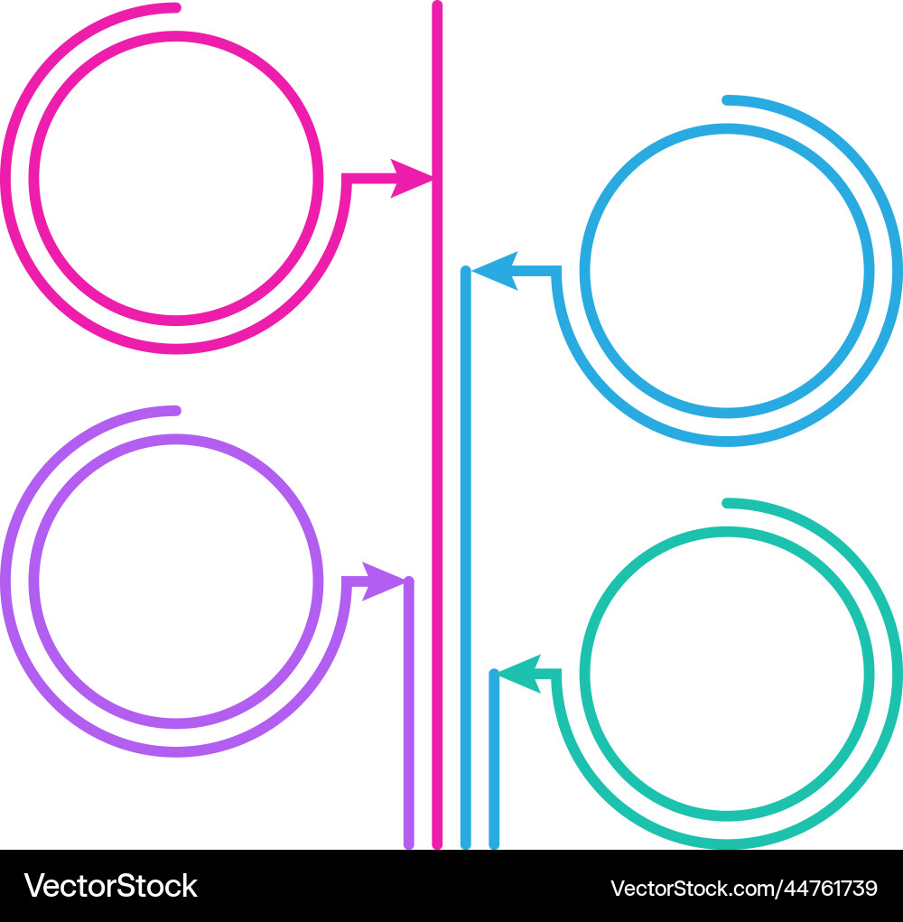Data frame round template infographic color Data frame round template infographic color vector image