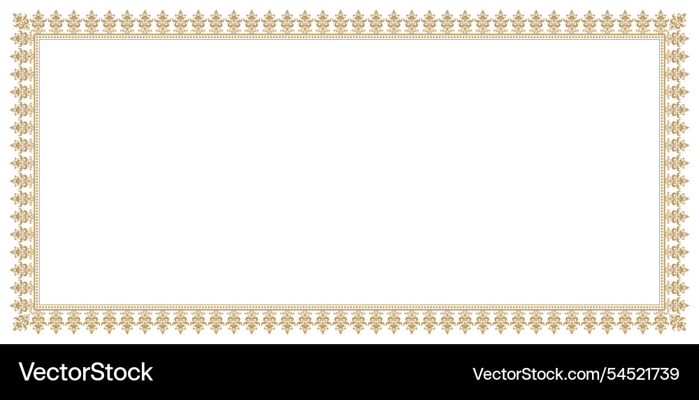 Decorative rectangle frame elegant element Vector Image