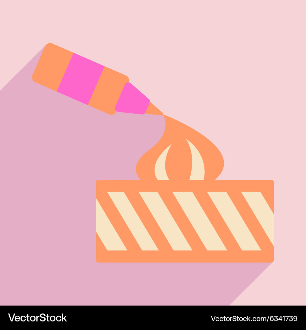 Flat with shadow icon and mobile application ice vector image