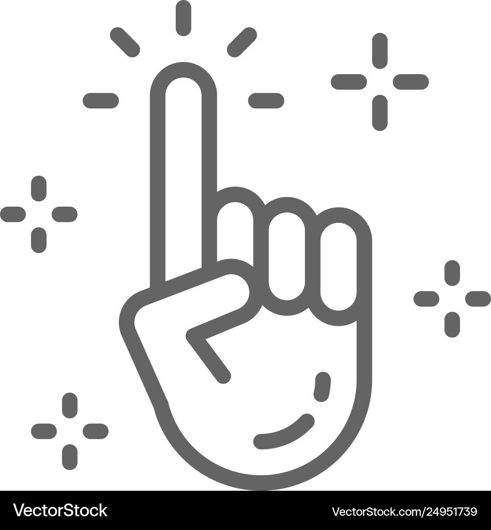 Hand Click Cursor Icon vector image