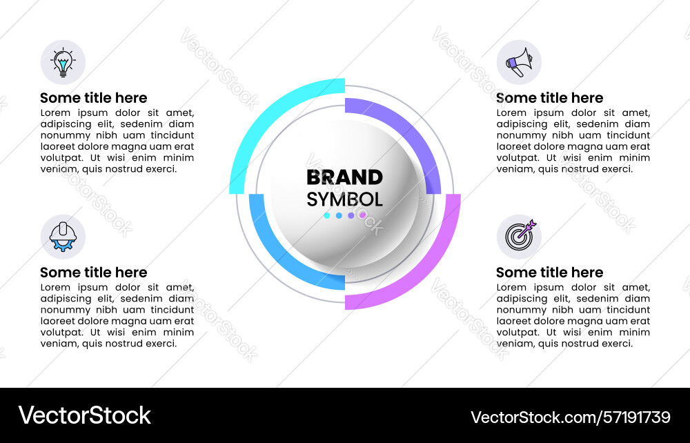 Infographic template abstract circle with lines Infographic template abstract circle with lines vector image