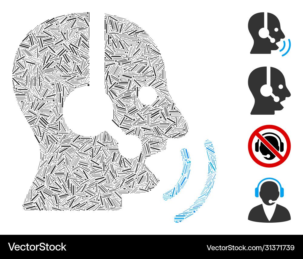 Linear operator speech sound waves icon Linear operator speech sound waves icon vector image